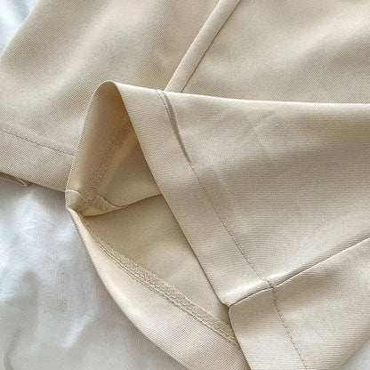 Korean High Waist Nine Point Trousers Female Fall Summer Casual Loose Office Lady Suit Pants Fashion Solid Color Work Pant New