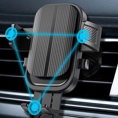 Suporte de Telefone para GPS de Saída de Ar Veicular Rotação 360° Gancho Espiral Universal para Saída de Ar Suporte Veicular por Gravidade para Smartphones de 4.7-7.2 polegadas