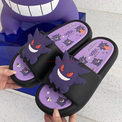 Pokemon Gengar Anime Periférico Chinelos Para Homens E Mulheres Modernos E Legais Infravermelho Antiderrapante Eva Chinelo de Casal de Presente