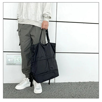 Mochila Unissex de Grande Capacidade Masculina e Feminina Mochilas de Nylon Impermeáveis Esportivas Modernas Mochilas Escolares Portáteis de Lazer Viagem