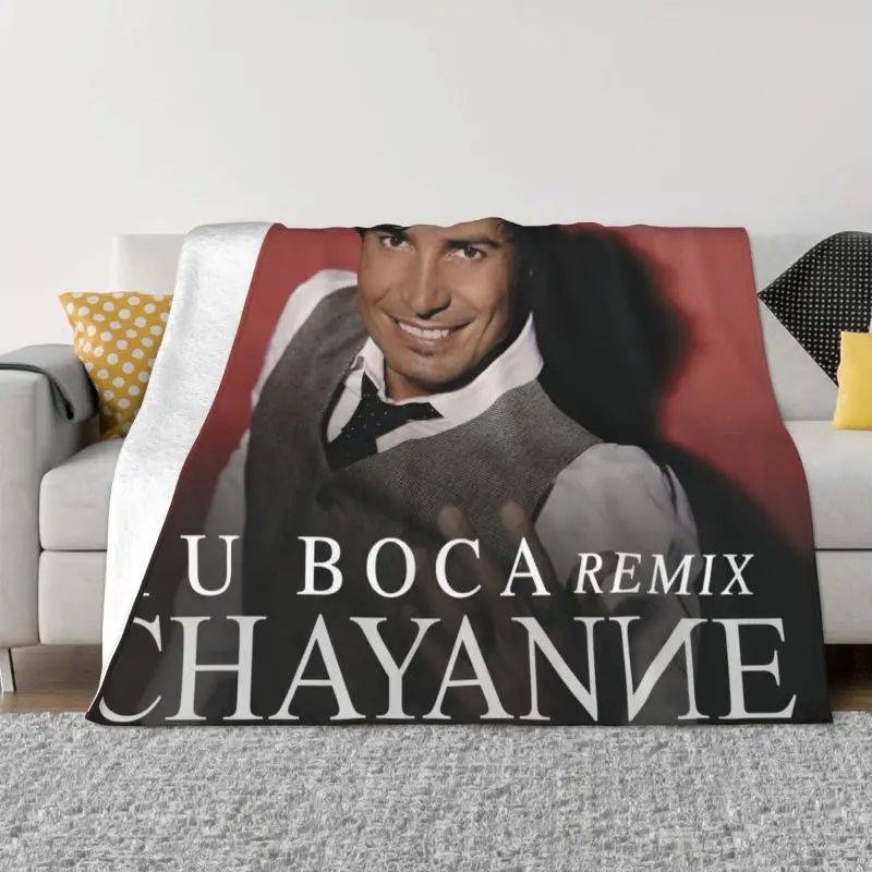 Chayanne Cantor Latino de Pop Porto-Riquenho Cobertor Ultra Macio de Lã Quente Cobertores de Flanela para Cama Carro Sofá Colchas