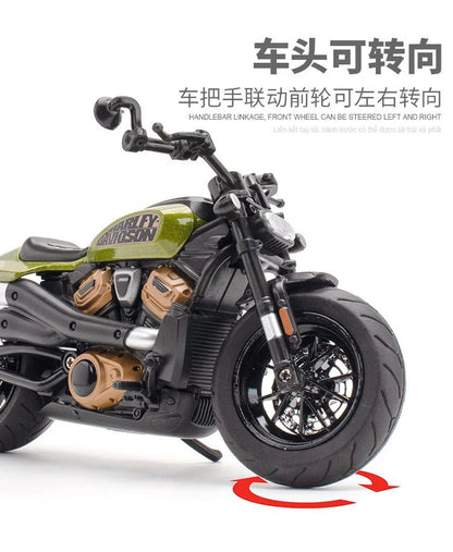 1:12 Harley SPORTSTER S Moto Alta Simulação Liga de Metal Fundido Modelo de Carro Coleção de Luz e Som Brinquedos Infantis Presentes M41