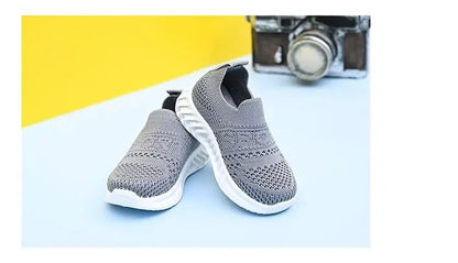 Baby Sneakers 2025 Fashion Children Flat Shoes Infant Kids Baby Girls Boys Solid Stretch Mesh Sport Running Sneakers Shoes