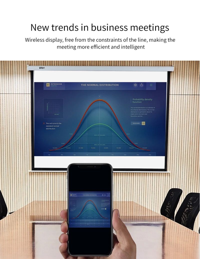 Wireless Screen Mirroring Share HDMI Video Receiver TV Stick Display Dongle Adapter for Iphone 11 12 15 16 Android Phone To TV