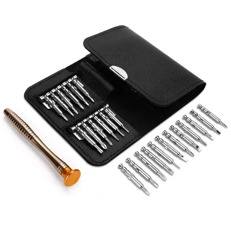 Mini Jogo de Chaves de Precisão 25 em 1 Kit de Ferramentas de Reparo para Abertura de Chave de Fenda Eletrônica Torx para iPhone Câmera Relógio Tablet PC