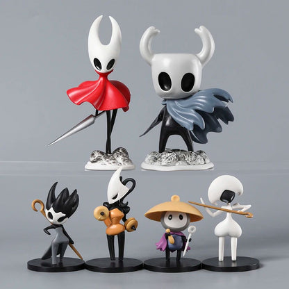 6 peças Hollow Knight Silksong The Knight Hornet Sherma Lace Phantom Shakra PVC Figuras Modelo Enfeites Brinquedos Coleção Presente
