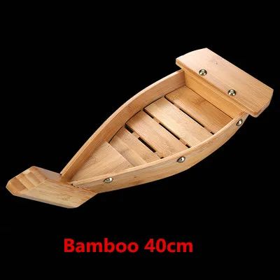 Barco de madeira artesanal japonês para culinária, sushi, ferramentas, navio simples, sashimi, pratos frios variados, talheres, conjunto de sushi