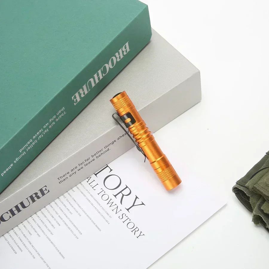 Portable Mini LED Pen Flashlight With Pen Clip Handheld Ultra Pocket Torch Use AAA Battery For Outdoor Camping Emergency Lamp