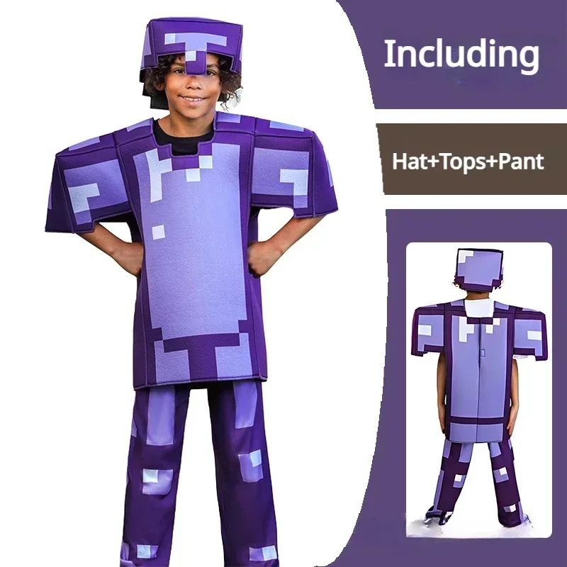 Game My World Role Play Holiday Party Pixel Costume Toy Mc Boys Girls Set Diamond  Christmas Gift Stage Costume