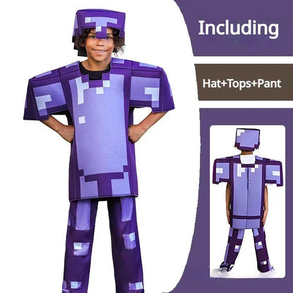 Game My World Role Play Holiday Party Pixel Costume Toy Mc Boys Girls Set Diamond  Christmas Gift Stage Costume