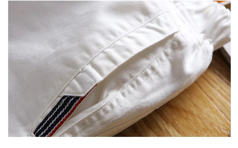 White Shorts Men Cotton Casual Shorts Bermudas Summer Slim Fit Drawstring Shorts Daily Wear Soft Touch and Comfortable Pants