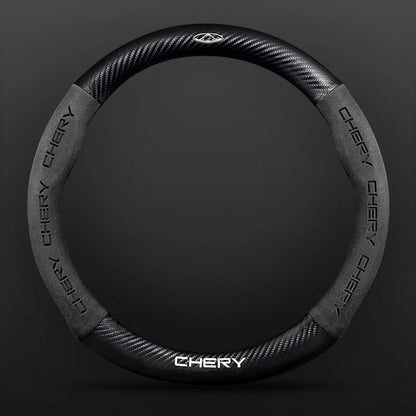 Car buckskin carbon fiber steering wheel cover for Chery Tiggo 8 Arrizo 5 pro gx 5x eQ7 Chery Tiggo 7 Pro 2020 2021 2022 2023