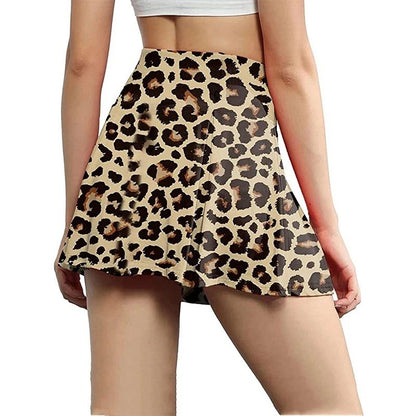 12 Colour Leopard Print Butt Lifting Skorts Casual Summer Workout High Waist Shorts Women's Clothing