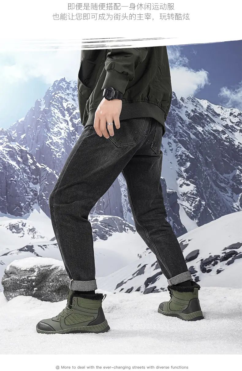 Men Women Waterproof Winter Boots Snow Barefoot Casual Shoes Outdoor Warm Work Shoes Ankle Shoes for Trekking Climbing Hiking