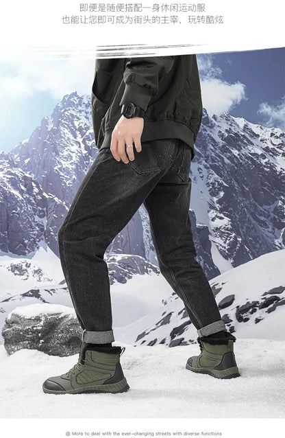 Men Women Waterproof Winter Boots Snow Barefoot Casual Shoes Outdoor Warm Work Shoes Ankle Shoes for Trekking Climbing Hiking