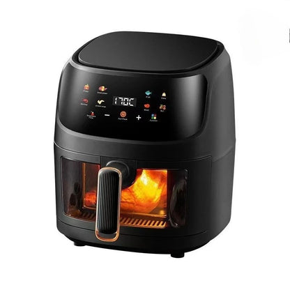 Fritadeira Airfryer 8L Forno Smart Touch de Grande Capacidade Visual Multifuncional Elétrico Fritadeira Air Fryer Máquina de Batata Frita