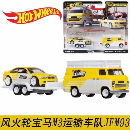 Em Estoque Genuíno Hot Wheels Legends Tour Team Transport 2025 Bmw M3 Hw Rally Hauler 1:64 Premium Diecast Carro Modelo Presente Legal Para Meninos