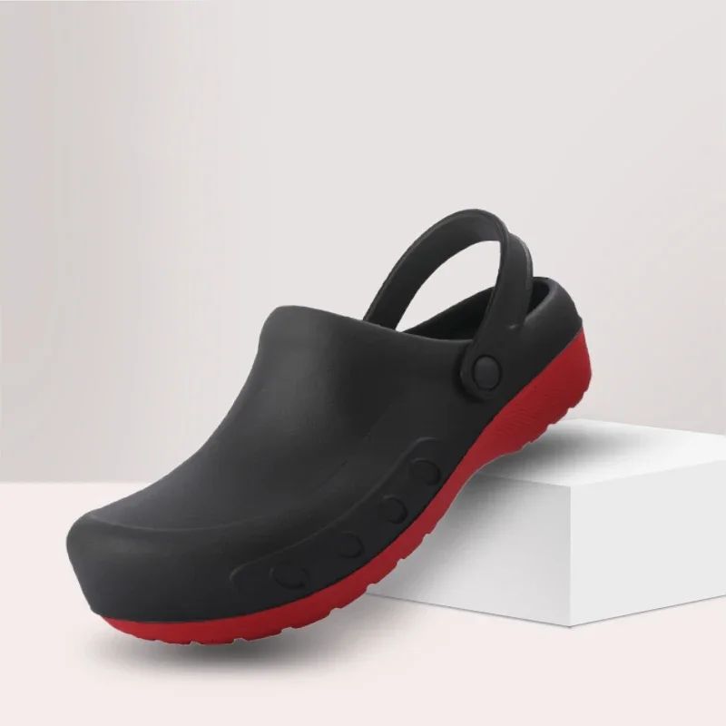 Men Chef Clogs Men Kitchen Shoes EVA Injection Shoes Anti-slip Outsole Comfortable Garden Clogs Waterproof Sandal Big Size 40-46
