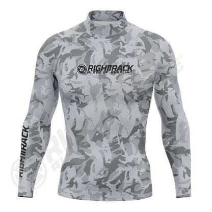 HotSale Men's Surfing Shirt CAMO Lycra Rashguard RIGHTTRACK Surf Sportswear Beach UV Protection Swimwear UPF50  Clothes