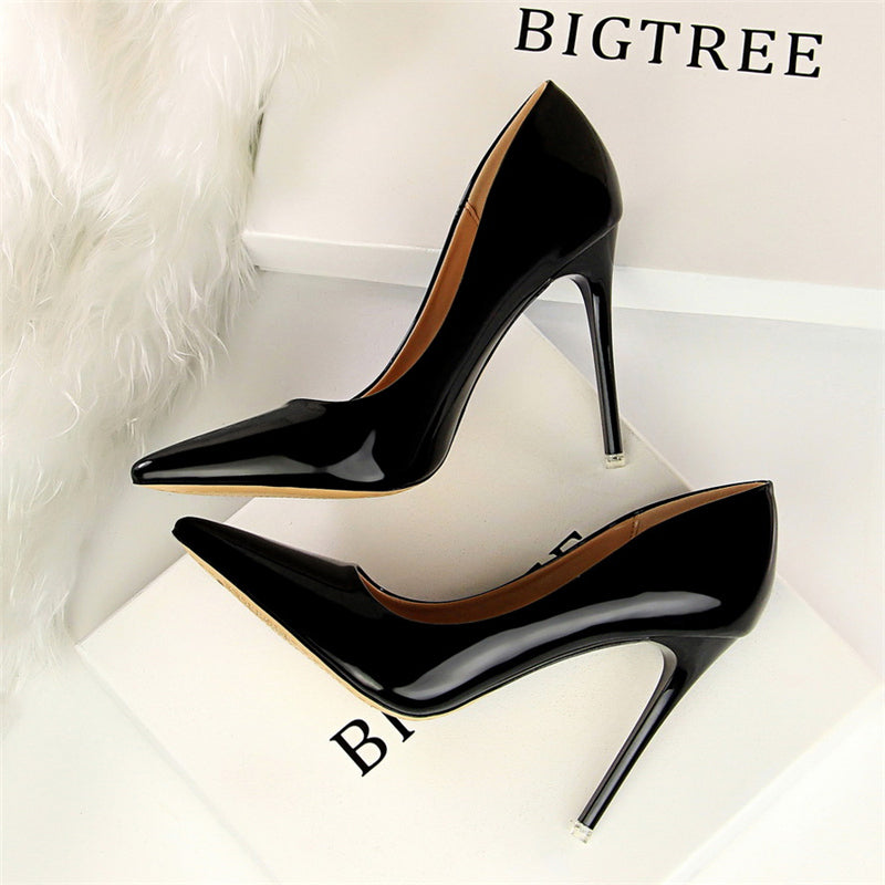 Women Mteallic Bronze Leather Pumps 7.5cm 10.5cm High Heels Lady Stiletto Middle Heels Wedding Bridal Gold Silver Event Shoes