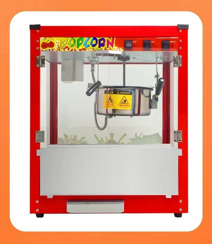 220V Commercial Popcorn Maker Machine, Large Capacity, Quick Heating, for Business Events and Parties