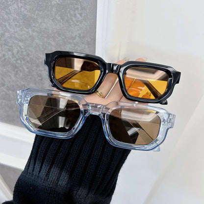 Luxurious Rectangle Sunglasses Women Men Fashion Brand Designer Casual Sun Glasses Female Male Plastic Outdoor Eyewear