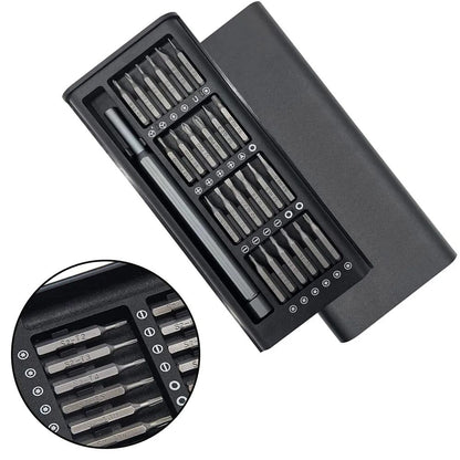 Conjunto de Chaves de Precisão 25 em 1 Chave de Fenda Hexagonal de Ponta Chata Magnética para iPhone PC Relógio Câmera Óculos