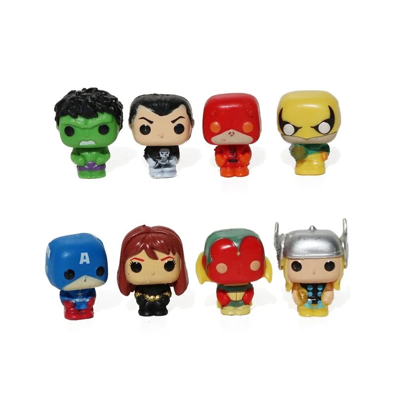 Marvel Christmas Advent Calendar Box Disney Mini Q Version Hulk Anime Figure Spiderman Iron Man Kids Toys 24pcs Figure Gift Box