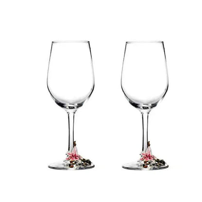 Taças de Cristal Criativas com Esmalte para Champagne Conjunto de Taças de Luxo Taças de Vinho Taça Vintage para Beber
