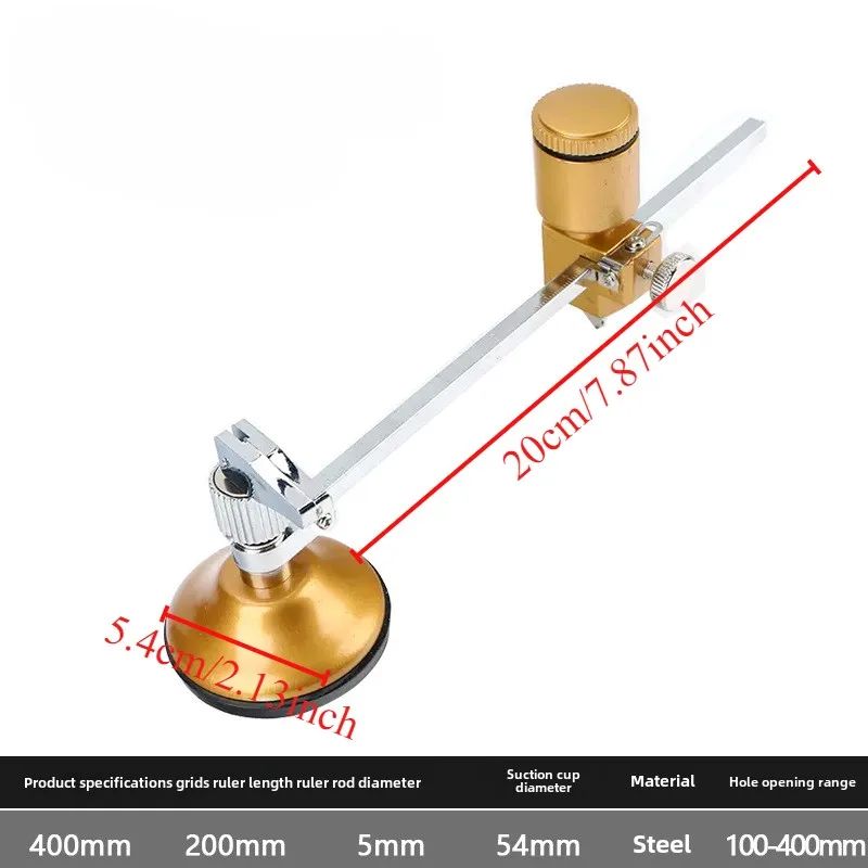 Cortador de Vidro Profissional Bússola Circular Ferramenta de Corte de Diamante para Azulejos de Porcelana e Cerâmica