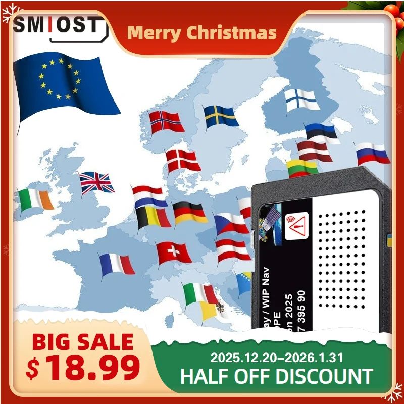 2025 Navigation SD Card 16GB Upgrade EU Morocco 2025 Maps Sat Nav for Peugeot 207 308 3008 407 508 807 Expert Partner 2198739590