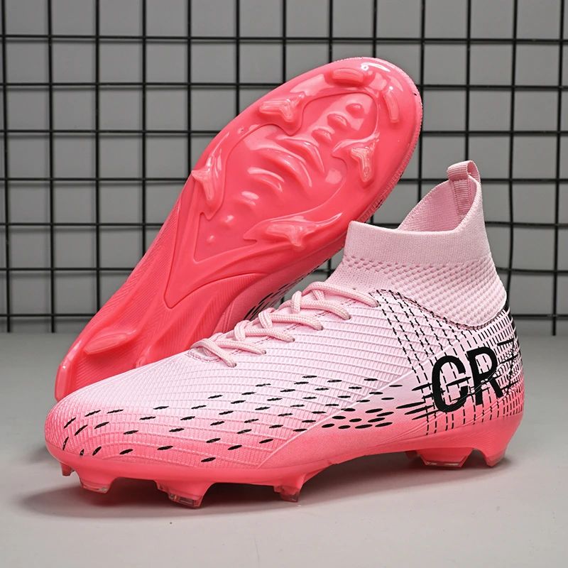 New Men Soccer Shoes High-top Futsal Cleats Sneakers Football Boots Grass High-quality Non-Slip Match Indoor Hot-selling FG/TF