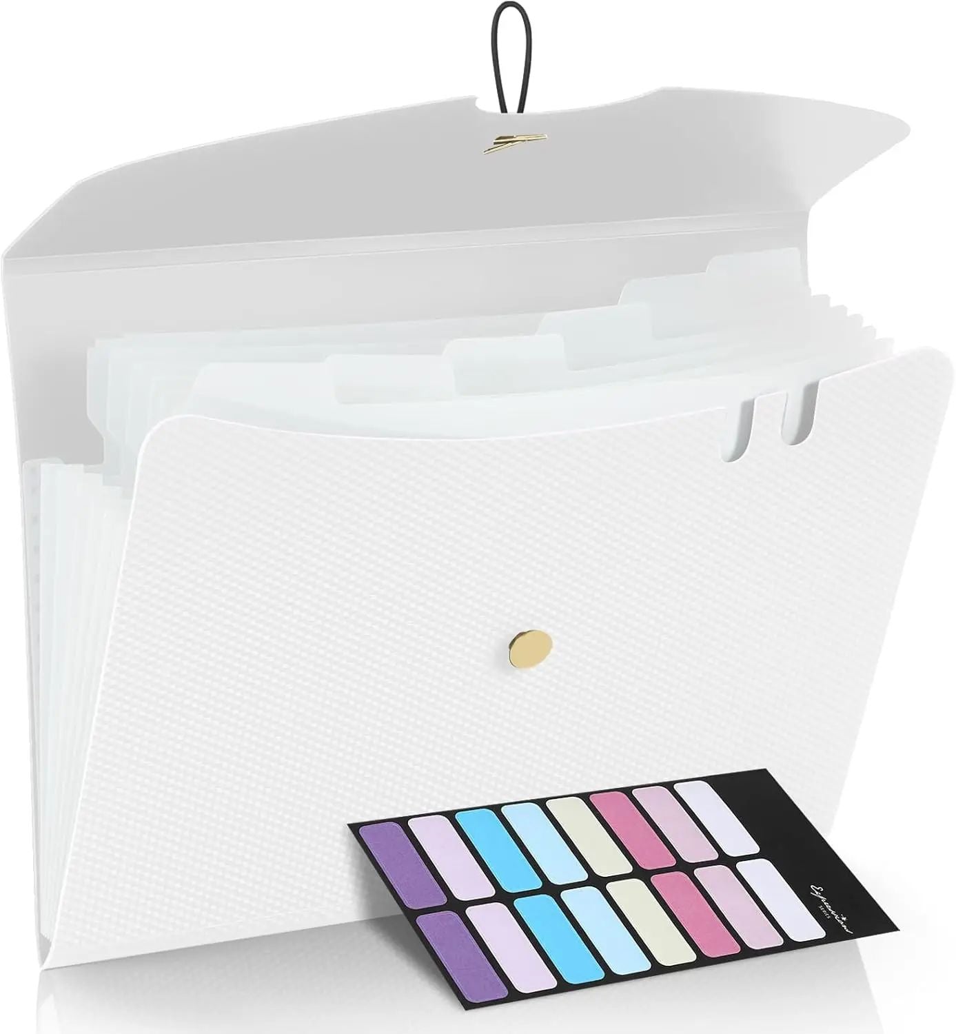 Expandable File Folder, Letter Size Organ Organizer, 5 File Pockets, Portable Organizer for School Office Supplies