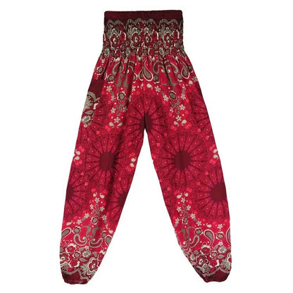 Folk-Custom Yoga Pants Women Vintage Joggers Pants Sweatpants Fashion Loose Sportwear Casual Trousers Streetwear Woman Clothes