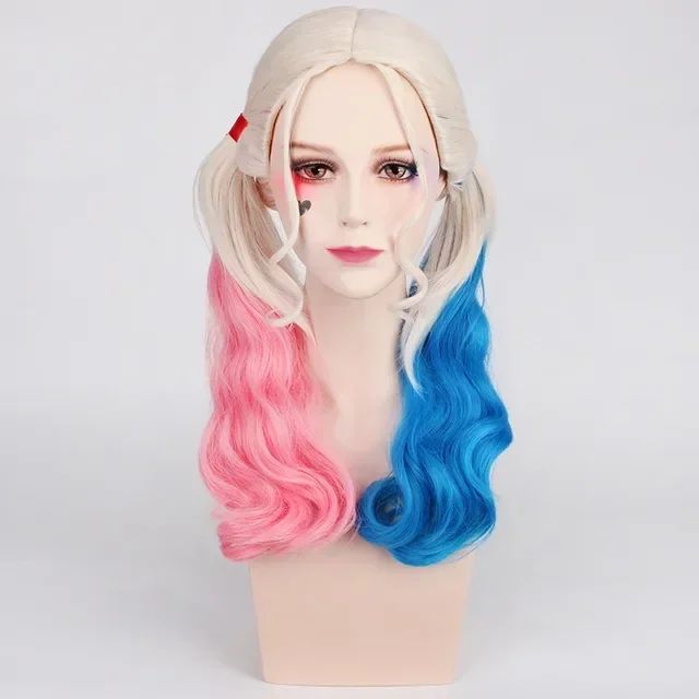 2025Halloween Suicide Cosplay  Squad Quinn Monster  Bracelet Belt necklace Gloves Accessories Full Set Wig Harley