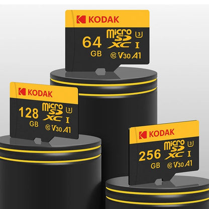 KODAK 100% Original Micro sd Card 32GB 64GB 128GB 256GB Microsd Memory Card Class10 SDXC U3 4K TF Card for Drone Phone Charmera