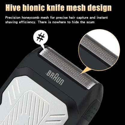 Original Fang Braun M606 Electric Razor Professional Shaver Portable Shaving Machine Mini Beard Trimmer Razor Shaver for Men