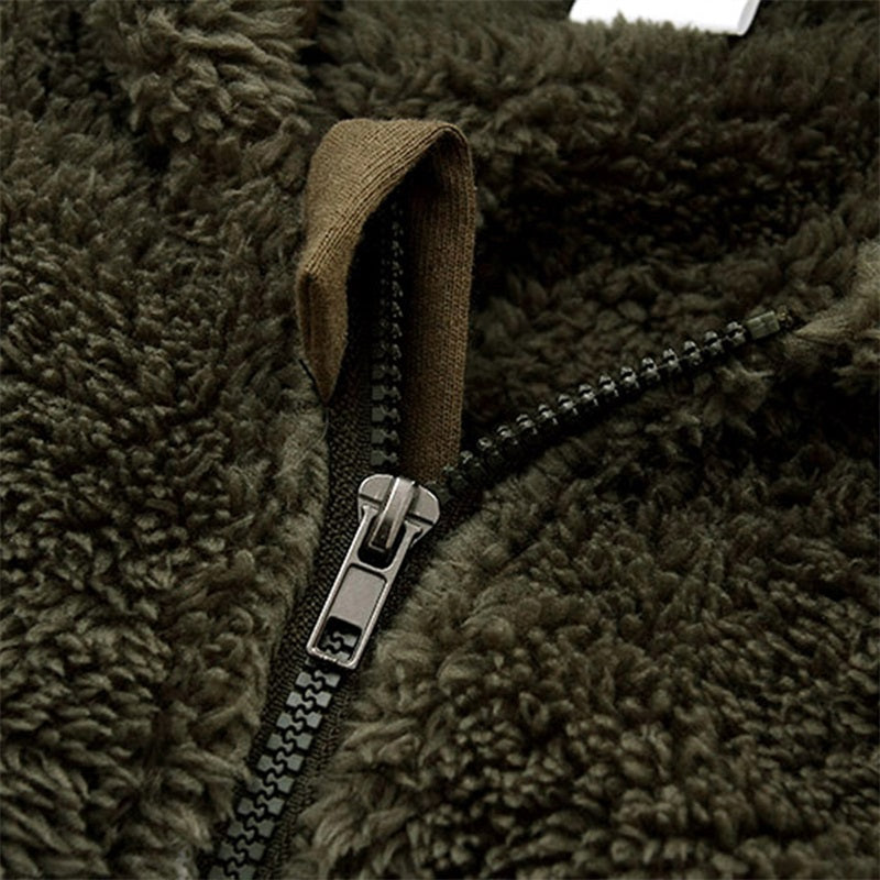 0-12M Baby Plush Warm Jumpsuits Boys Girls Long Sleeve Hooded Zipper Romper Newborn Infant Fall Winter Clothes