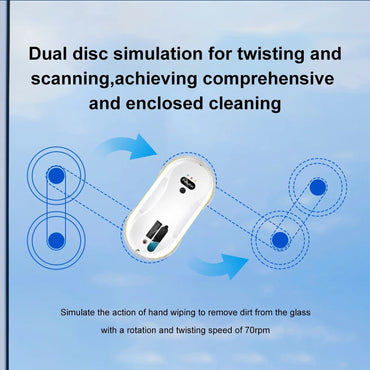 PuRuiKai Window Cleaning Robot Vacuum Cleaner, Window Cleaning Robot, Water Spray Glass Cleaning Robot, Water Spray