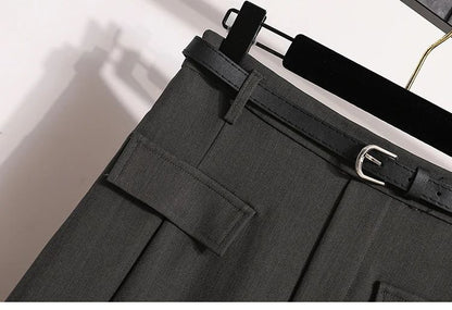 Women's Solid Simplicity Casual Chic Skirt Plus Size Suit Skirts Autumn Winter Fashion New A-line Temperament Large Size Skirt