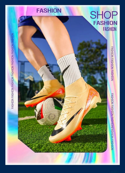 Men Soccer Shoes Society Professional Soccer Cleats Adult Fast Turf Training Football Shoes Outdoor Futsal Football Field Boots