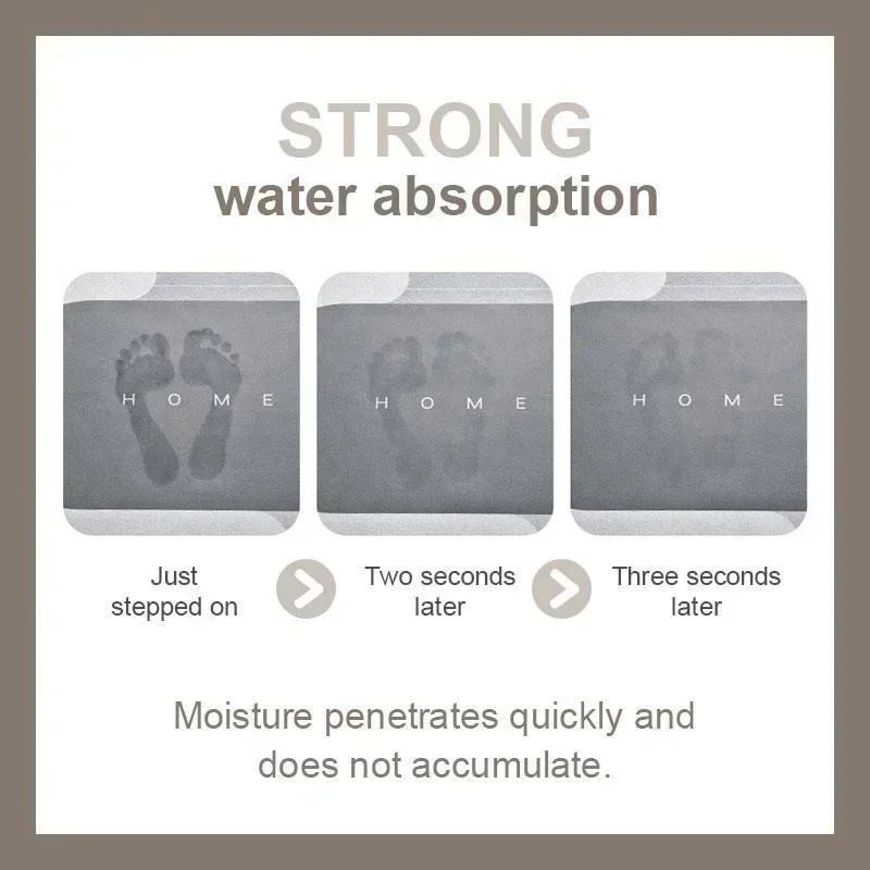 Marble Texture Bath Mat Non-slip Super Absorbent Toilet Bathroom Floor Rug Living Room Porch Entrance Carpet Home Bedroom Decor
