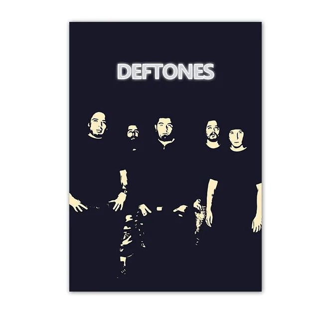 Retro Inspired Band Themed Wall Art D-Deftones Posters Classic Music Album Canvas Painting Ideal for Home Room Decor