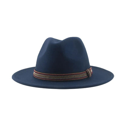 Chapéu Feminino Fedora de Feltro Sólido Casual Chapéu de Inverno Feminino Bonés Masculinos Faixa Panamá Preto Cáqui ????? ??????? Sombrero