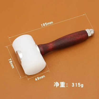 Ferramenta Martelo de Nylon com Cabo de Madeira Ferramenta Manual Doméstica Ideal para Artesanato em Couro Ferramentas de Escultura Suprimentos