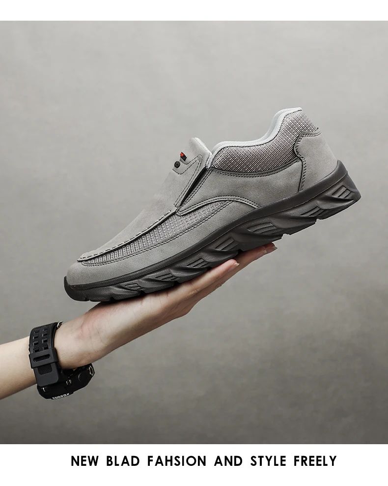 Men Leather Casual Shoes Breathable Loafers Men Sneakers 2024 New Male Comfortable Leather Flat Footwear Sneakers Men Shoes