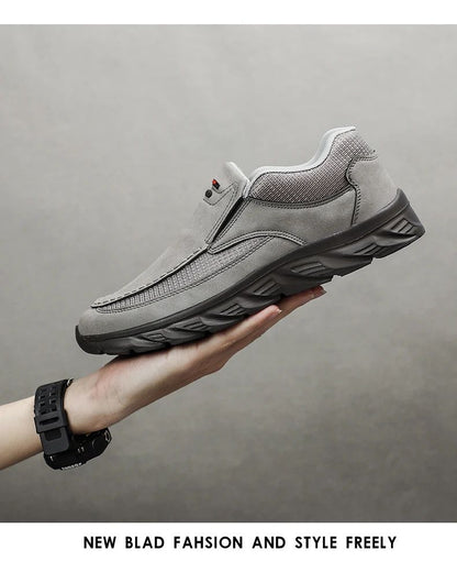 Men Leather Casual Shoes Breathable Loafers Men Sneakers 2024 New Male Comfortable Leather Flat Footwear Sneakers Men Shoes