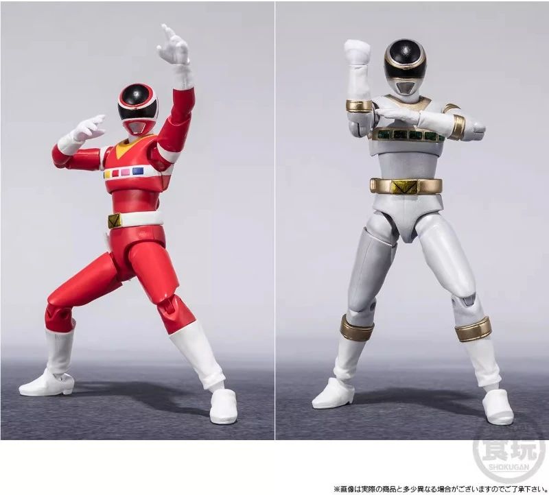 Bandai Genuíno SHODO Super Sentai Anime Figura Denji Sentai Megaranger Brinquedos de Ação Meninos Meninas Presente de Natal Modelo Colecionável