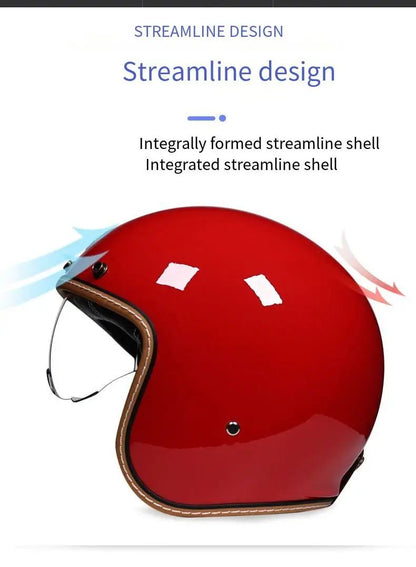 Retro Half Helmet for Motorcycle & Electric Vehicle - Unisex Universal Fit with Personalized Designs
