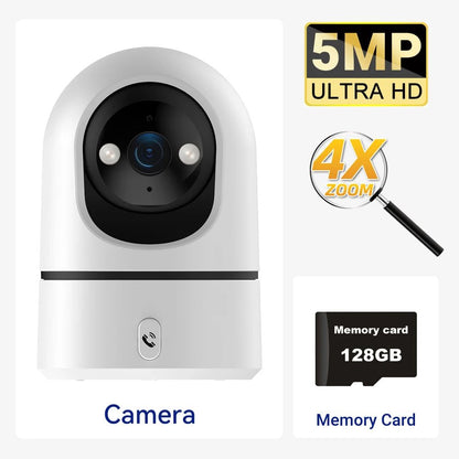 O-Kam Pro 5MP 2.4G/5G WiFi Indoor Baby Monitor Security Camera | One-Touch Call | Color Night Vision | Human Tracking | 355° PTZ